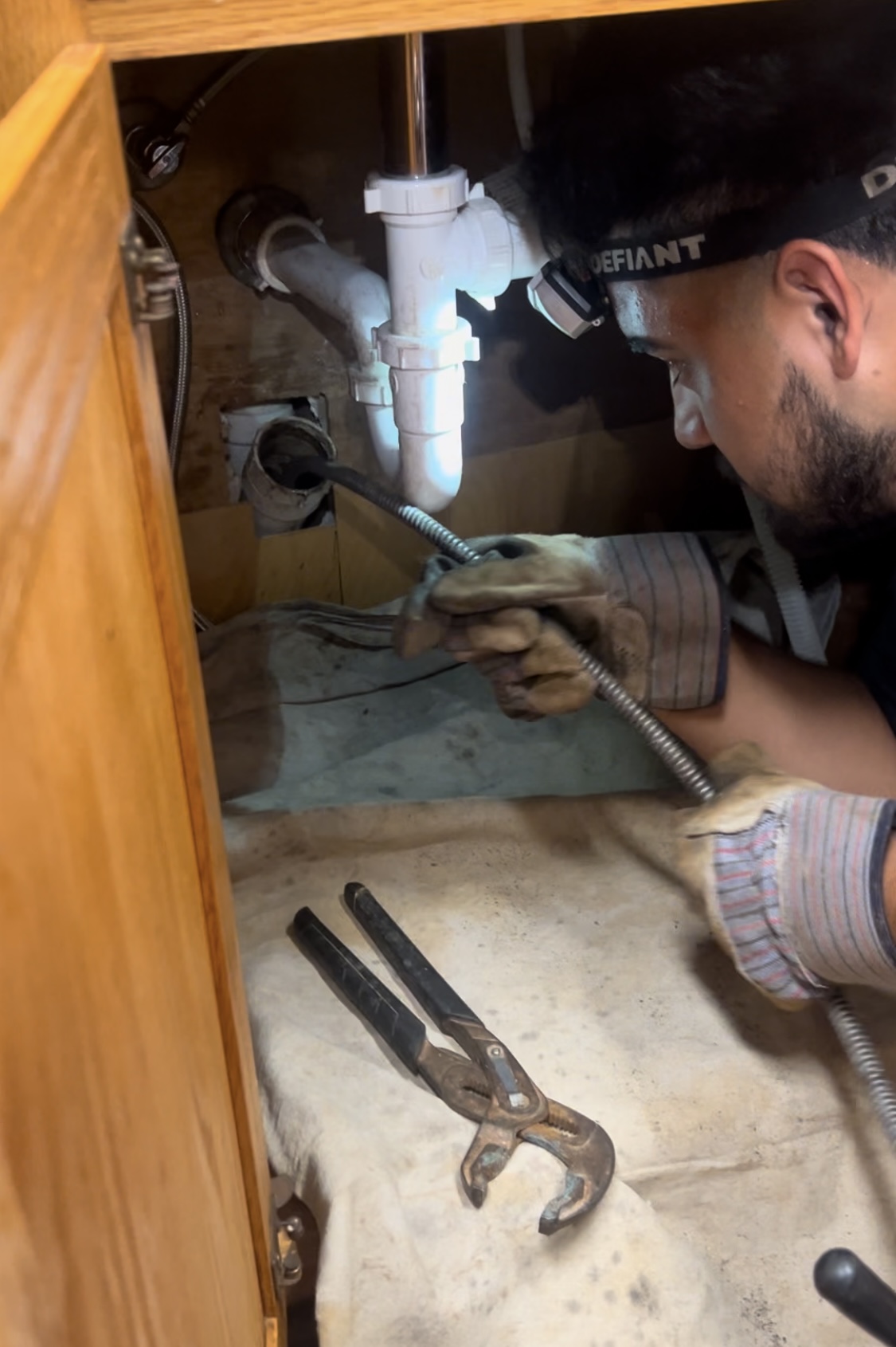 Apprentice Clears Kitchen Sink Clog In Youngsville 